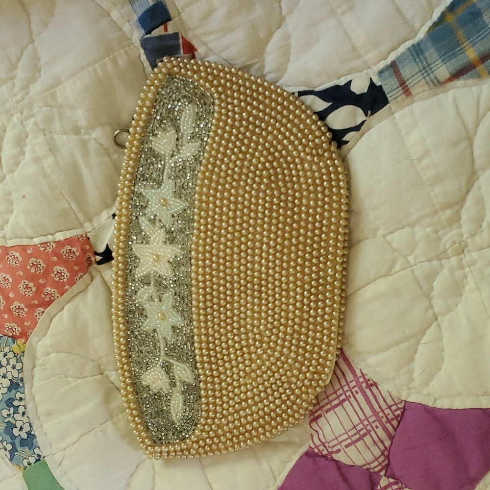 Mid-century vintage beaded clutch